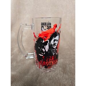 The Walking Dead AMC Glass Beer Mug Daryl Dixon Sorry Brother Walker Stein Clear